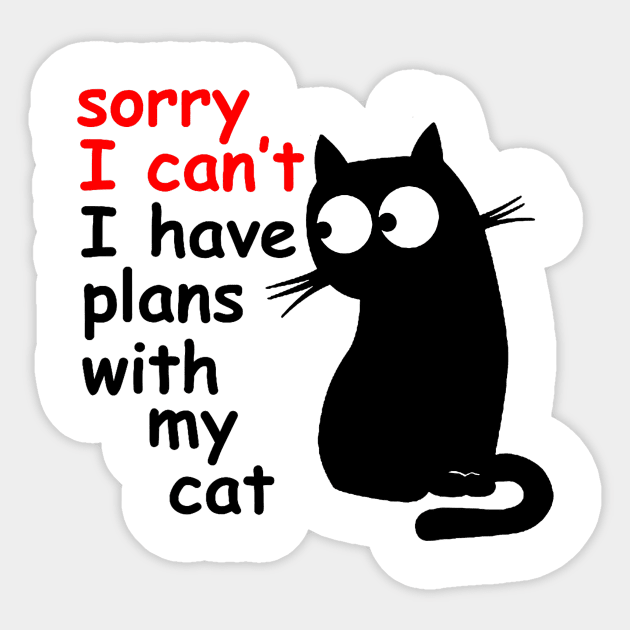 I cant i have plans with my cat top